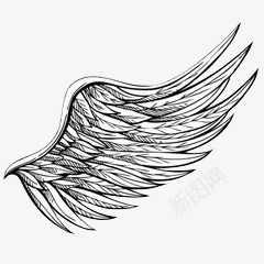 漫画翅膀素材灰色翅膀图标图标