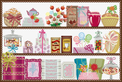 甜点包装盒缤纷糖果架高清图片