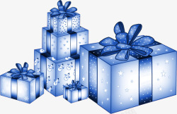 礼品盒套装蓝色礼品盒套装高清图片