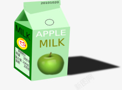 苹果醋饮料绿色的苹果醋高清图片