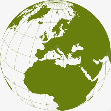 绿色环保图标低能耗绿色地球图矢量图图标图标