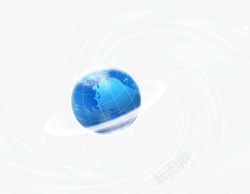 蓝色地球旋转360度科技蓝色地球高清图片