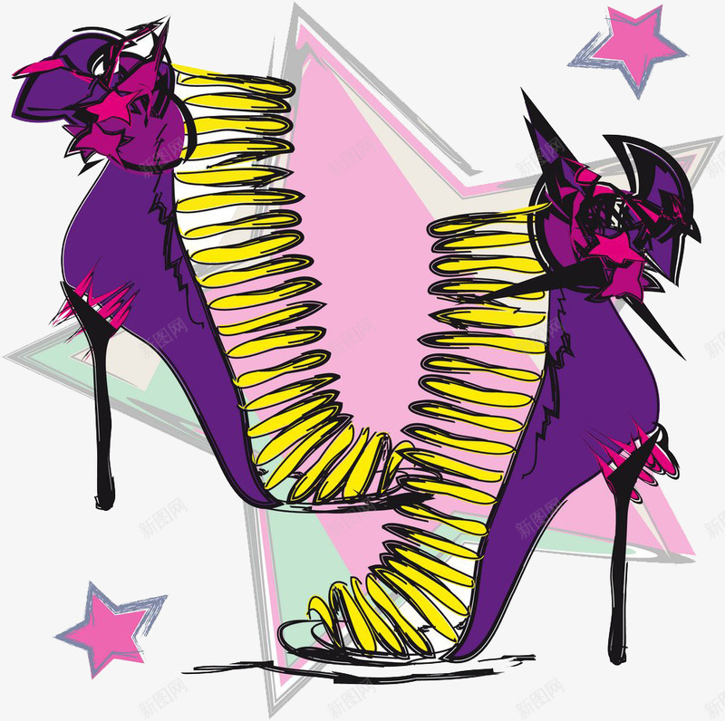 紫色高跟鞋png免抠素材_88icon https://88icon.com 创意 女性高跟鞋 时尚