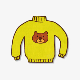 衣服png免抠素材_88icon https://88icon.com T恤 卡通 小熊 羊毛衫 衣服 黄色