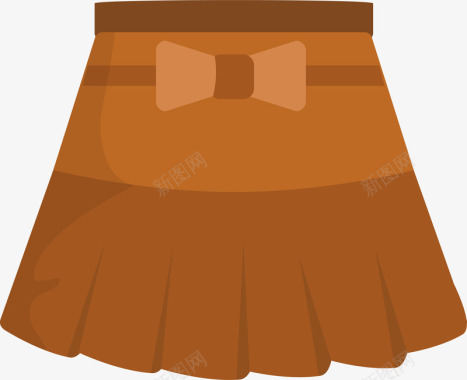 女性服装少女橙色裙子图标图标