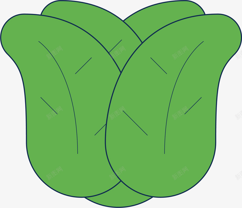 可爱卡通手绘蔬菜菠菜png免抠素材_88icon https://88icon.com 可爱卡通手绘 菠菜 蔬菜