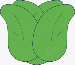 可爱卡通手绘蔬菜菠菜素材
