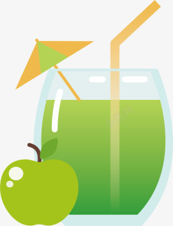 绿色苹果汁青色苹果汁高清图片