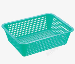 塑料洗衣篮绿色菜框高清图片