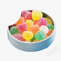 糖果盒子糖果彩色软糖素材