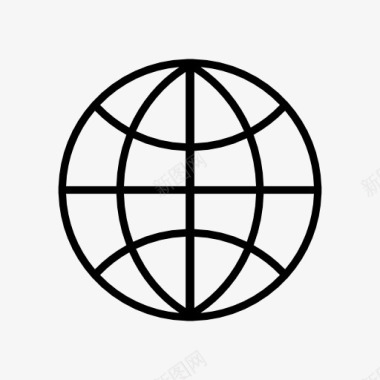 互联网地球简易图标图标
