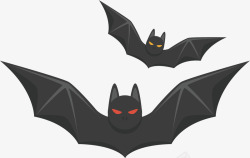 红色眼睛黑色蝙蝠卡通插画高清图片