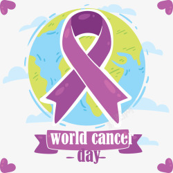 抗癌日卡通可爱世界抗癌日装饰图案矢量图高清图片