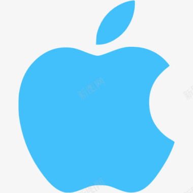 蓝色苹果logo图标图标
