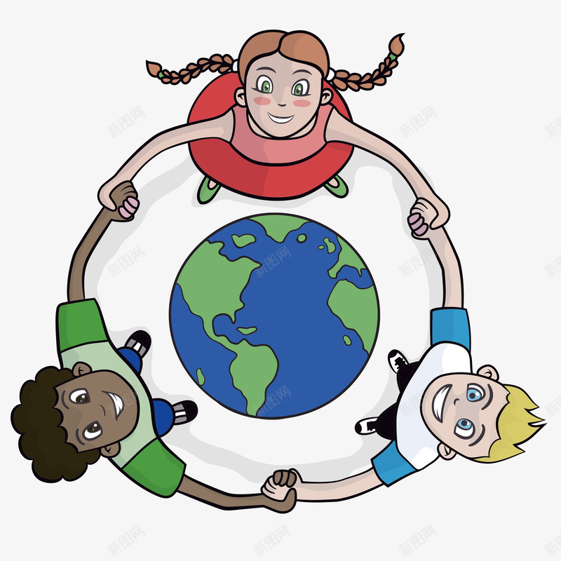同一个世界png免抠素材_88icon https://88icon.com 保护 儿童 卡通 友谊 和平 地球