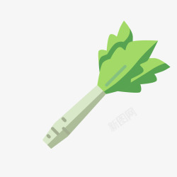 绿色创意蔬菜莴苣食物元素矢量图素材