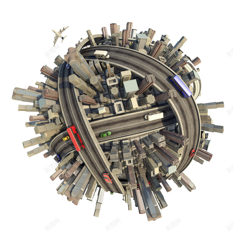 公路城市psd免抠素材_88icon https://88icon.com 公路 地球 城市 建筑 缠绕