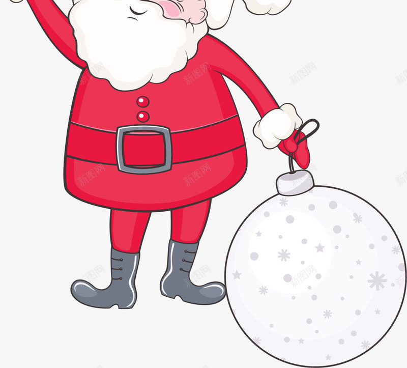 圣诞节可爱圣诞老人png免抠素材_88icon https://88icon.com 享受表情 可爱圣诞老人 喜庆 圣诞节 拐杖糖果 白色圣诞球