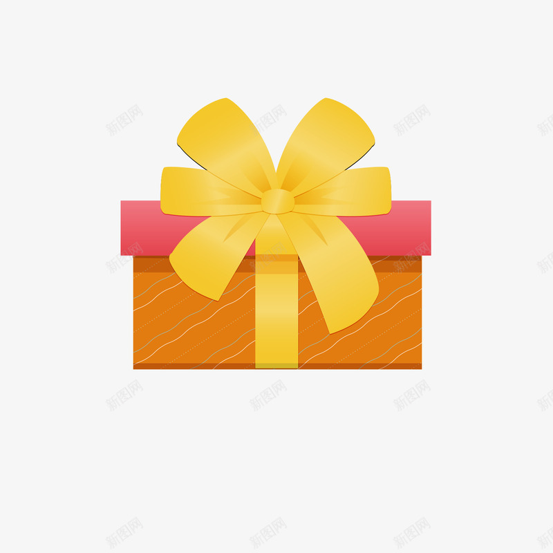 红橙色的礼品盒矢量图ai免抠素材_88icon https://88icon.com 橙色 橙色礼品盒 礼品盒 红色 黄色 黑色 矢量图