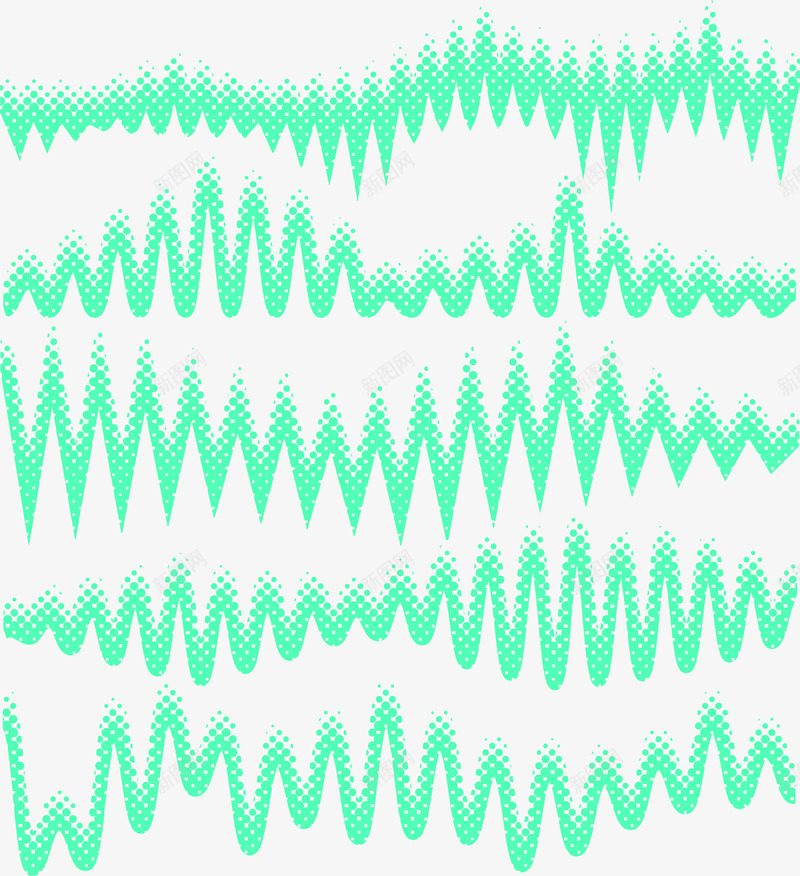 波浪线矢量图ai免抠素材_88icon https://88icon.com 曲线线条 矢量可编辑 绿色 矢量图