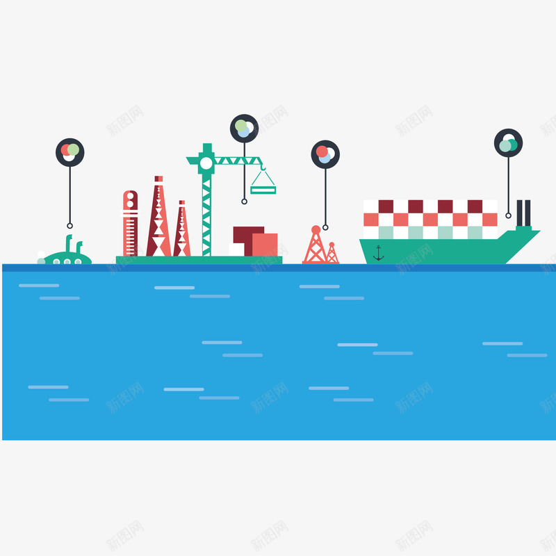 海上运输png免抠素材_88icon https://88icon.com 机械 海上 货物 运输