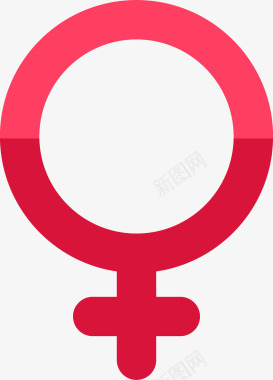 女性图标红色女性图标矢量图图标