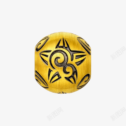 周大福星星图腾黄金转运珠png免抠素材_88icon https://88icon.com 产品实物 周大福 星星图腾 珠宝 童趣 转运珠 黄金