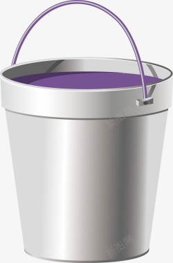 紫色油漆桶素材