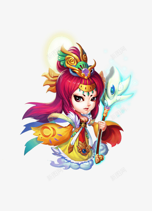 Q版女性魔导师png免抠素材_88icon https://88icon.com 女性 导师