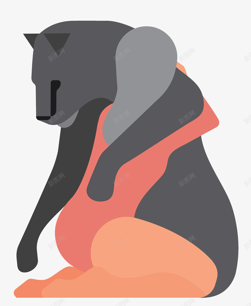 狗熊与美女色块拼接png免抠素材_88icon https://88icon.com 拼接 狗熊 美女 色块