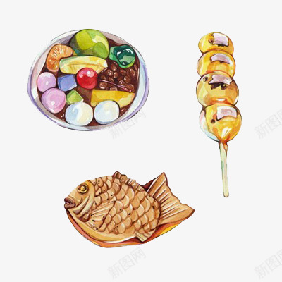 卡通鱼饼与食物png免抠素材_88icon https://88icon.com 串串 丸子 卡通 插画 绘画 蔬菜 锅子 食物 鱼饼