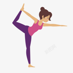 女性瑜伽锻炼素材