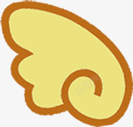 黄色创意卡通手绘翅膀造型png免抠素材_88icon https://88icon.com 创意 卡通 翅膀 造型 黄色