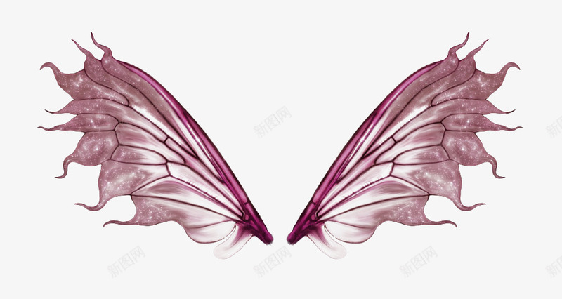 粉色的半透明翅膀png免抠素材_88icon https://88icon.com 手绘 昆虫 粉色 羽翼 薄纱