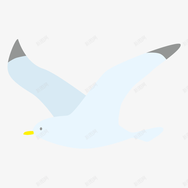 卡通手绘飞行的海鸥png免抠素材_88icon https://88icon.com 创意 动漫动画 卡通手绘 简约 翅膀 飞行的海鸥