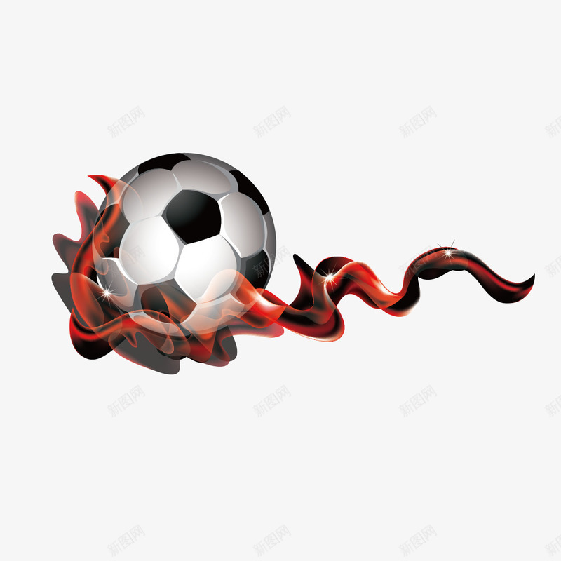 足球和红色火焰png免抠素材_88icon https://88icon.com 曲线 火焰 足球