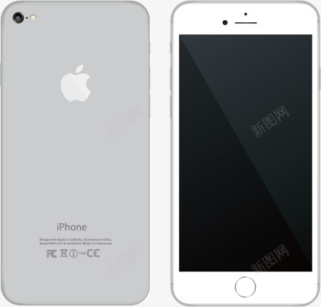 银色苹果手机png免抠素材_88icon https://88icon.com iPhone 手机 电子设备 苹果