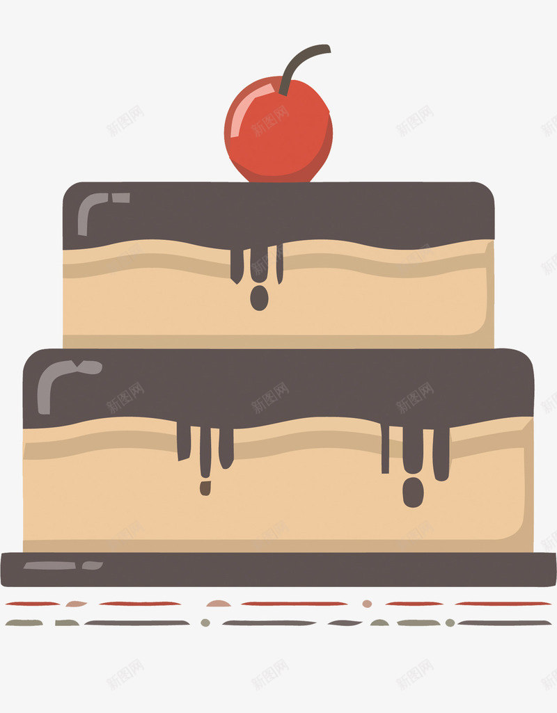 双层樱桃巧克力蛋糕矢量图eps免抠素材_88icon https://88icon.com 双层 巧克力 巧克力蛋糕 樱桃 矢量素材 素材 蛋糕矢量 蛋糕素材 矢量图
