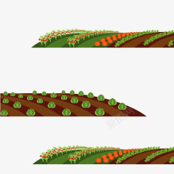 蔬菜田地卡通田地蔬菜高清图片