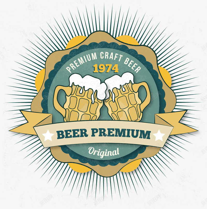 复古优质啤酒标签png免抠素材_88icon https://88icon.com 优质 啤酒 标签 特级