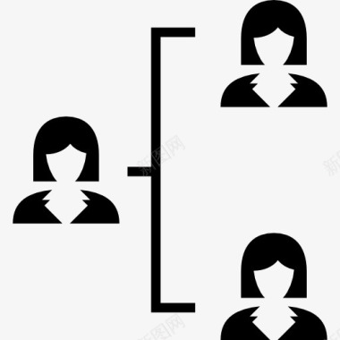 企业家女性网络图标图标