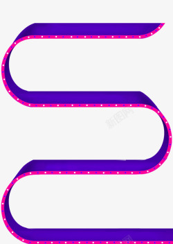 紫色简约曲线边框纹理素材