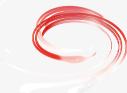 红色的环形曲线素材