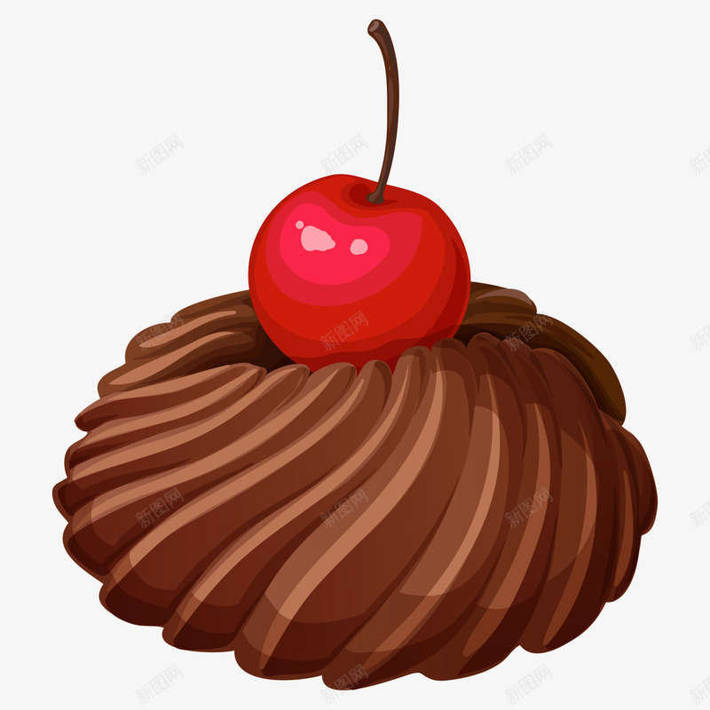 丝滑美味巧克力甜品png免抠素材_88icon https://88icon.com 巧克力 樱桃 水果 甜品 食品