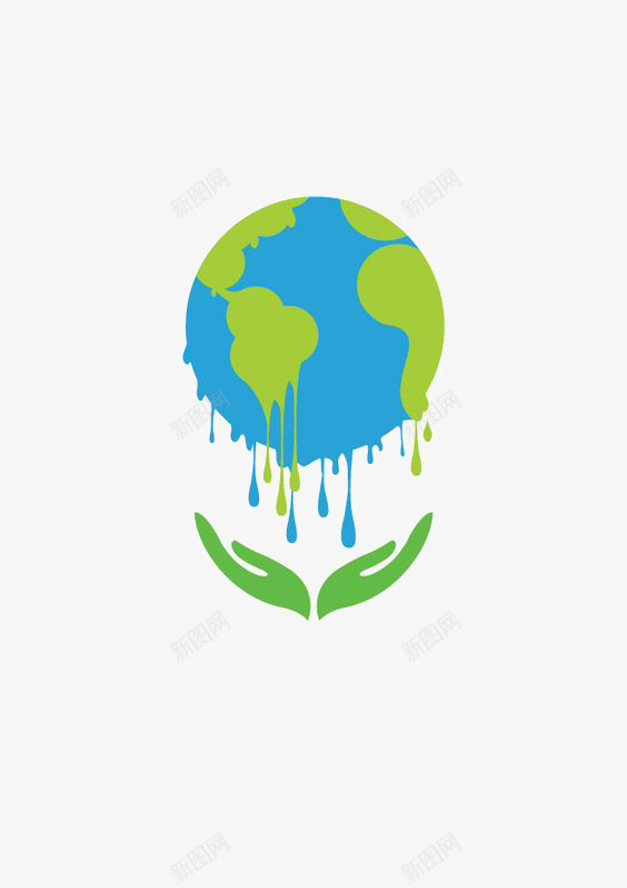 融化的地球png免抠素材_88icon https://88icon.com 全球变暖 地球插画 手绘地球 环保 环境问题 生态