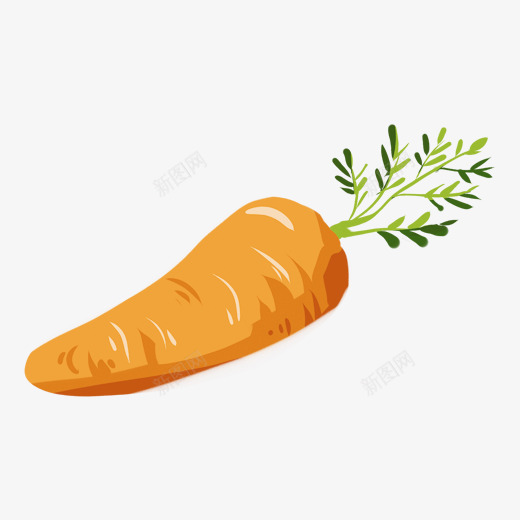 橙色创意胡萝卜食物元素psd免抠素材_88icon https://88icon.com 创意 叶子 吃的 橙色 纹理 胡萝卜食物 蔬菜 青菜
