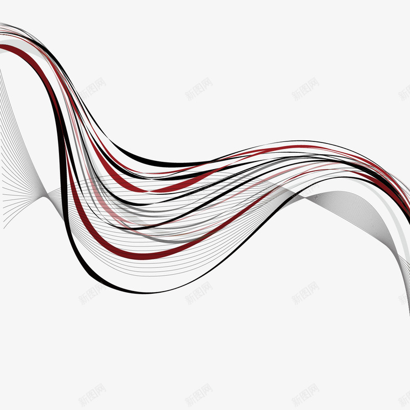 彩色曲线和波浪线矢量图ai免抠素材_88icon https://88icon.com 彩色曲线 曲线 波浪线 矢量图