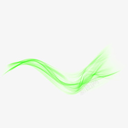 绿色曲线波浪线素材