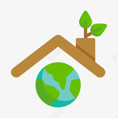 植树节绿色环保低碳图标手绘矢量图图标