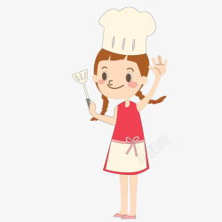女性厨师卡通厨师矢量图高清图片